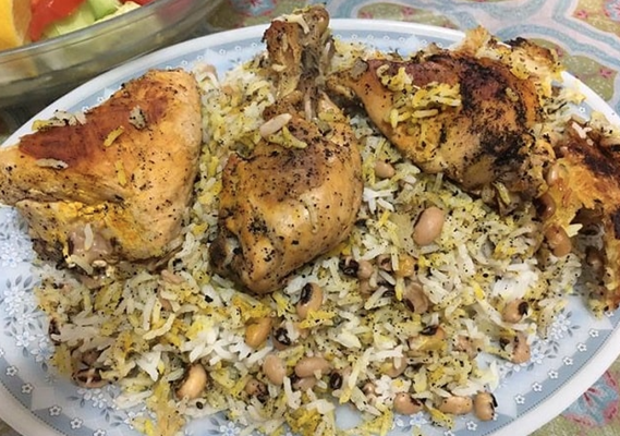 لوبیا پلو شیرازی